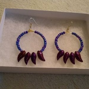 Handmade Strung Glass Seed Bead, Rainbow